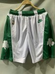 NBA Boston Celtics 75th Anniversary shorts Blanc